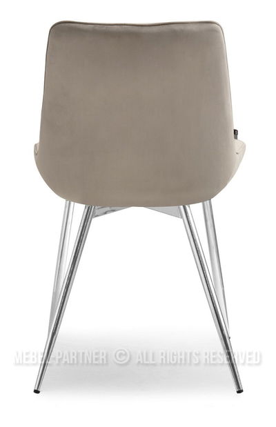 Stolička Aron (béžová + chrómová)