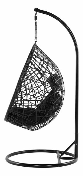 Závesné kreslo so stojanom ALTAI (kov) (čierna)
