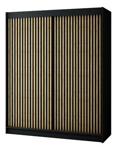 Ormar za garderobu 180 cm Ladonna 1 (crna mat)