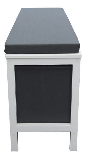 Bancă (cu spațiu depozitare) Dacapo TYP 3 (Alb + gri)