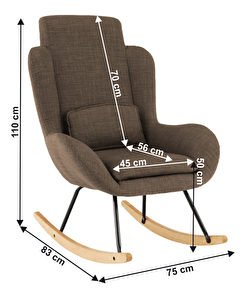 Hojdacie kreslo Caspera (hnedá)