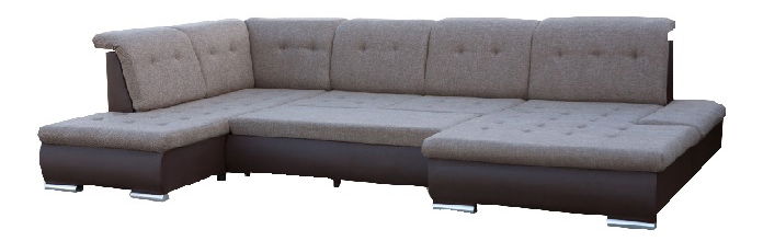 Colțar în formă de U Pasangan (Maro închis + suvite maro) (S)