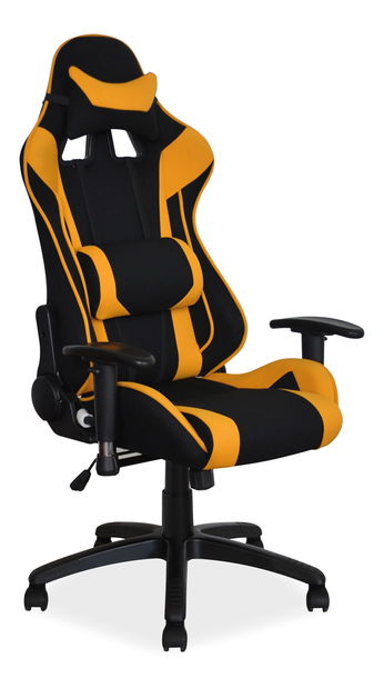 Fotoliu birou Vincenza (negru + galben)