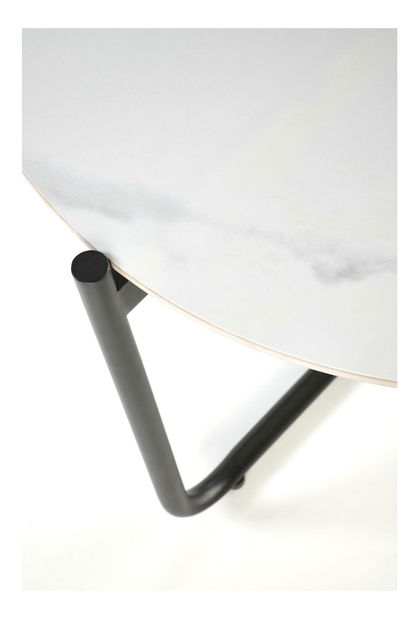 Dohányzóasztal Acuna S (fehér márvány + fekete)