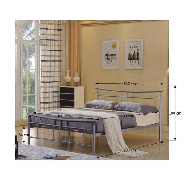 Manželská posteľ 160 cm Dodleston (s roštom)