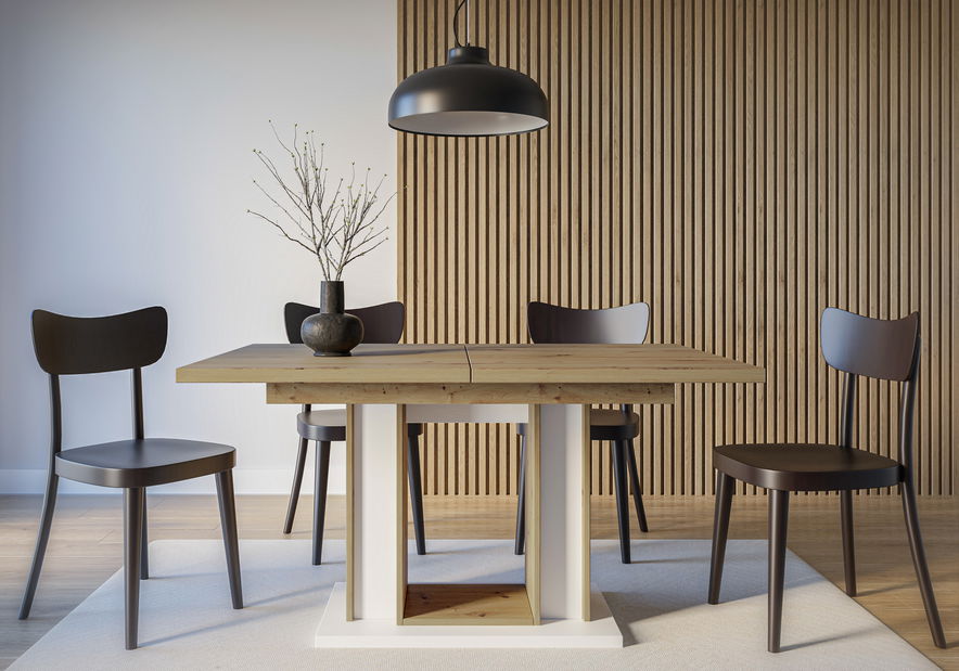 Étkezőasztal Farug (artisan + fehér) (6-8 fő részére)