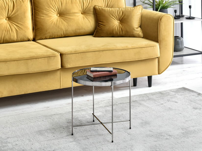 Konferenčný stolík Ibbia S (čierna + chrómová)