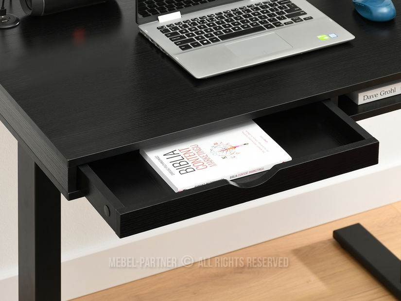 Masă PC Osto 100 (lemn negru + alb)