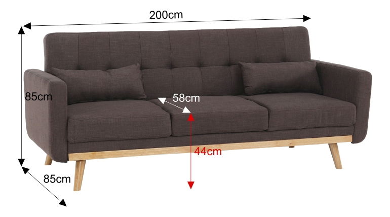 Pohovka trojsedačka Alestra (hnedá) *výpredaj