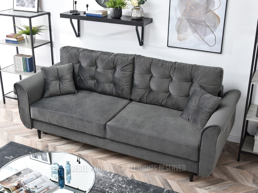 Kétszemélyes kanapé Lirica (fekete)