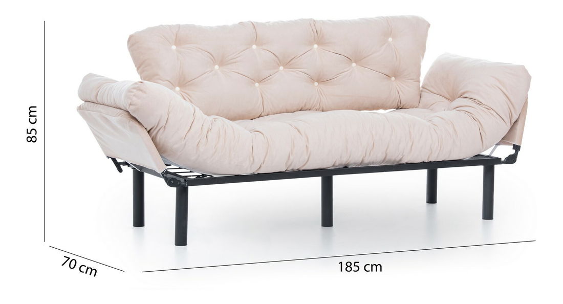 Canapea trei locuri Nitty (crem)