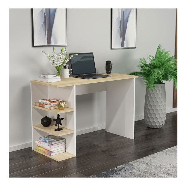 PC stolík Satono (dub zafírový + biela) 