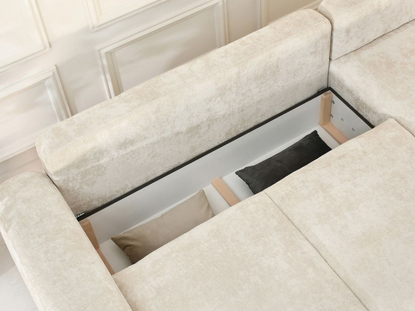 Rohová sedačka Alguna (krémová + čierna)