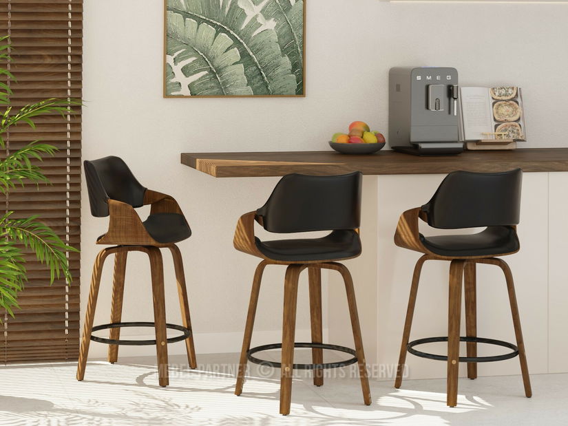 Scaun bar Rolenzono H65 (negru)