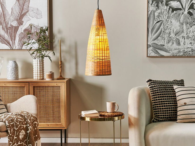 Függesztett lámpa Shafar (világos fa) 