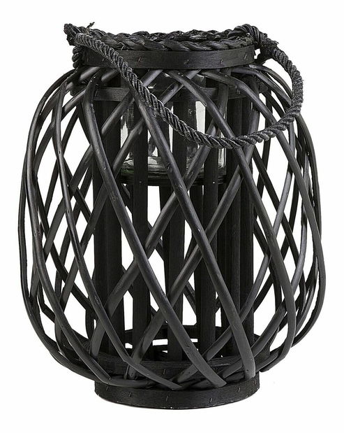 Lampáš MAURI 30 cm (drevo) (čierna)