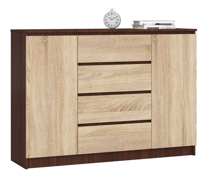 Comodă Keanu IV (wenge + stejar sonoma)