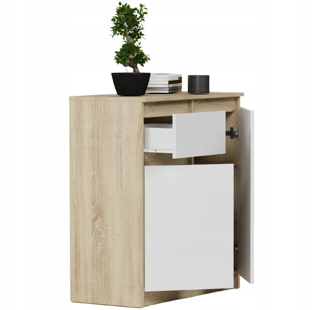 Komoda Refira (hrast sonoma + bijela)