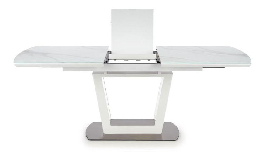 Blagovaonski stol na razvlačenje 160-200 cm Birgit (mramor bijeli) (za 6 do 8 osoba)