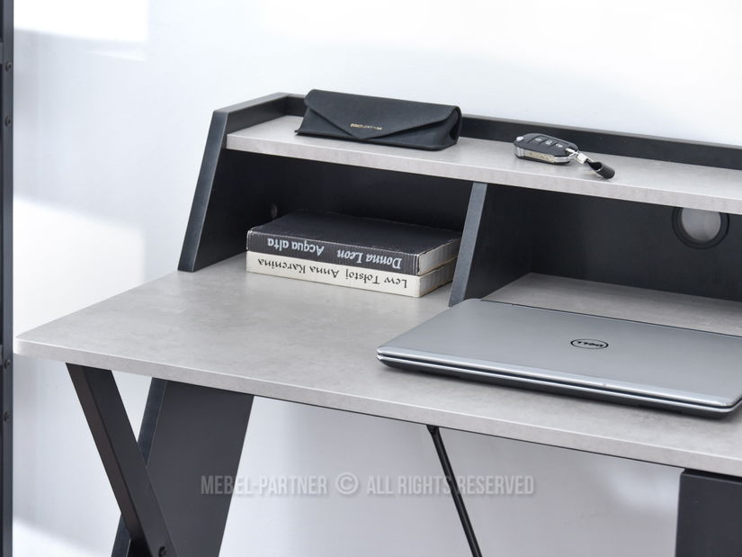 PC stolić Aspart (beton + crna)