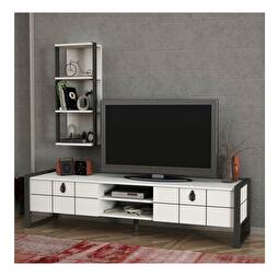 Mobilier living Nubulo 4 (alb + antracit) 