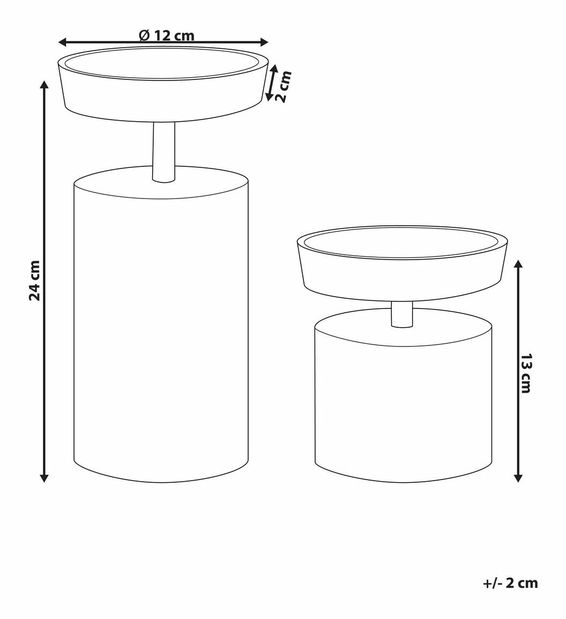 Set de 2 suporturi pentru lumânări Kahi (multicolor)