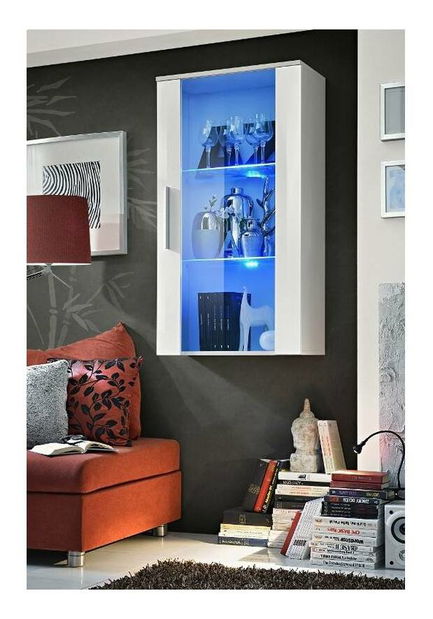 Fali vitrin Nelia 23 WWH N2 (világítással)