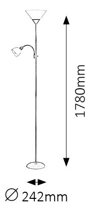 Lampă de podea Action 4188 (maro + alb)