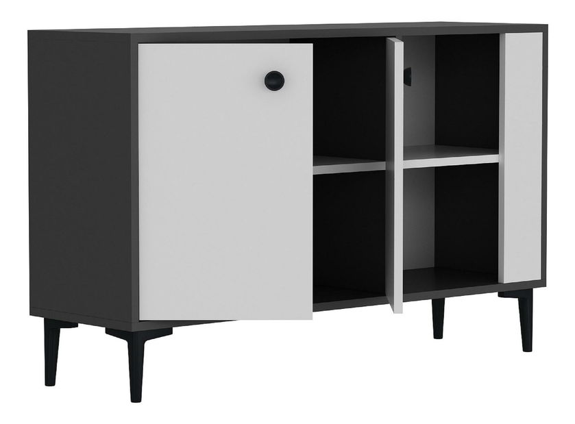 Skrinka Samove 2 (antracit + biela) 