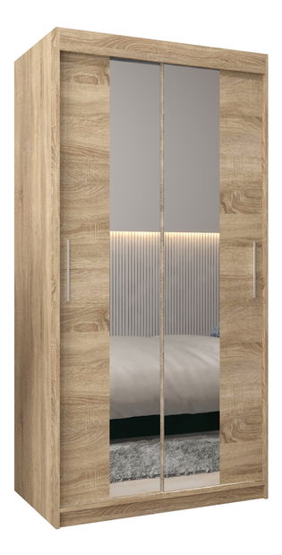 Dulap de haine 100 cm Toki 1 (stejar sonoma + stejar sonoma)