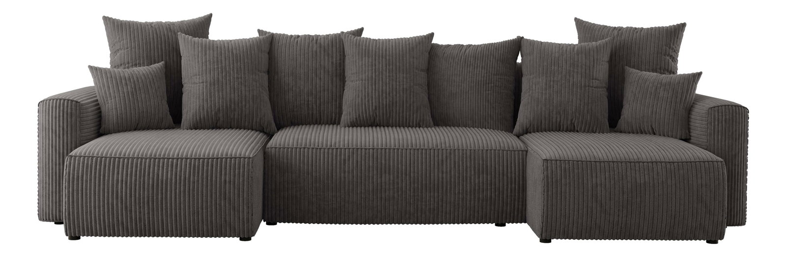 Rohová sedačka Denia U (sivočierna)