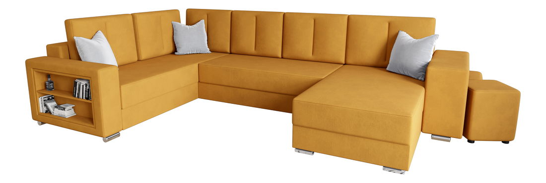 Rohová sedacia súprava Kin (žltá) (L)