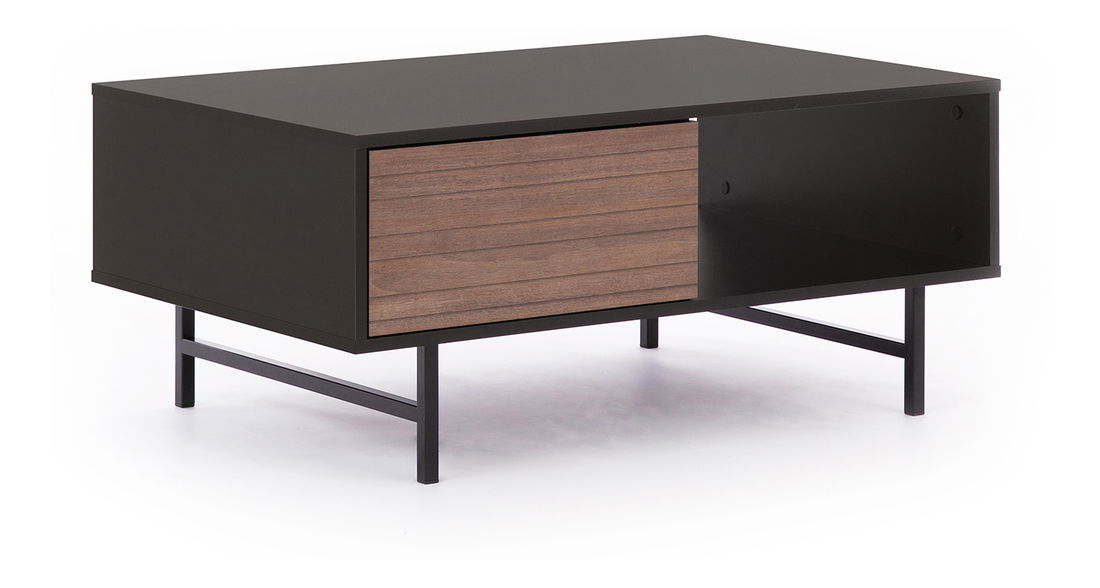 Dohányzóasztal Presto STO (matt fekete + captains deck)