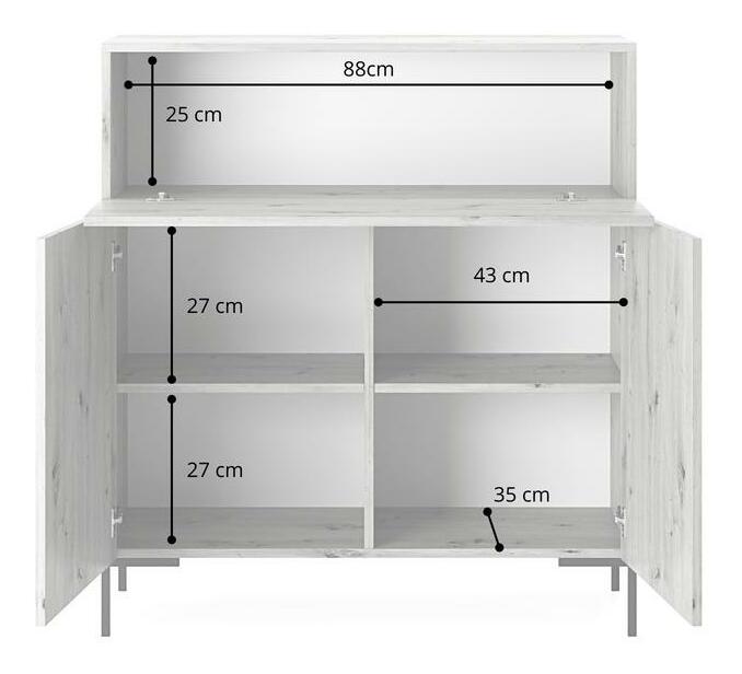 Skrinka Lamellito L2 (sivobéžová + zlatá)