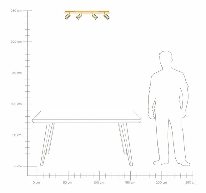 Stropné svietidlo Takashi (zlatá) 