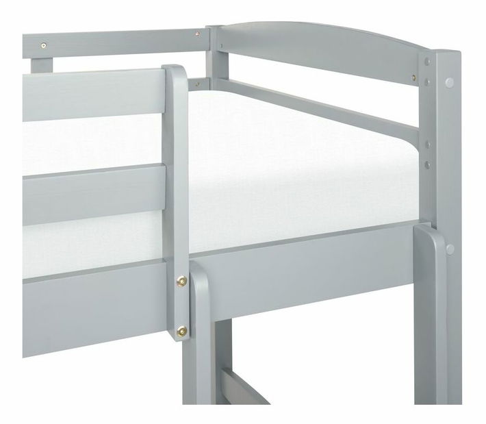 Poschodová posteľ 90 cm Reggeton (sivá) (s roštom)