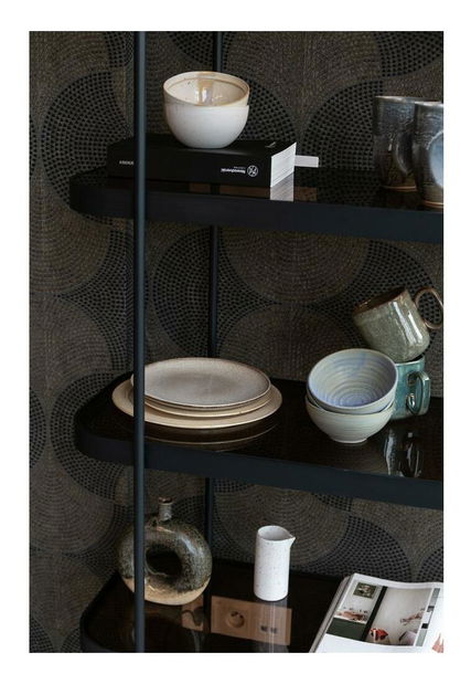 Regál Derrick D8 (hnedá + čierna)