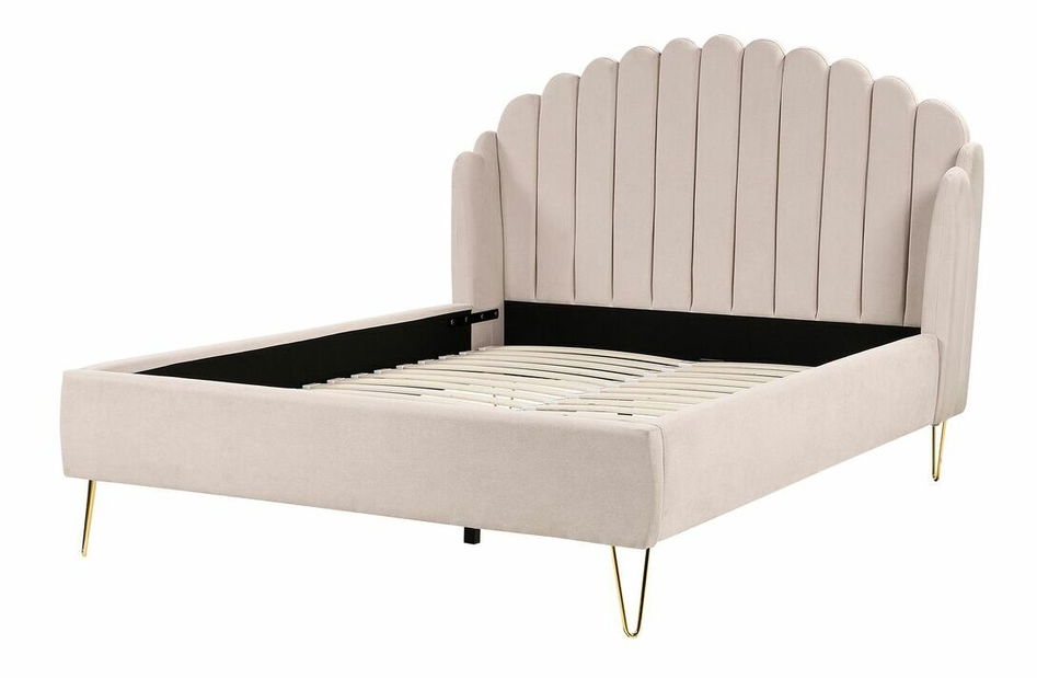 Bračni krevet 140 cm Alise (bež) (s podnicom)