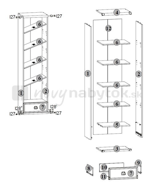Raft INDIANA JREG 1SO/50 (stejar sutter)