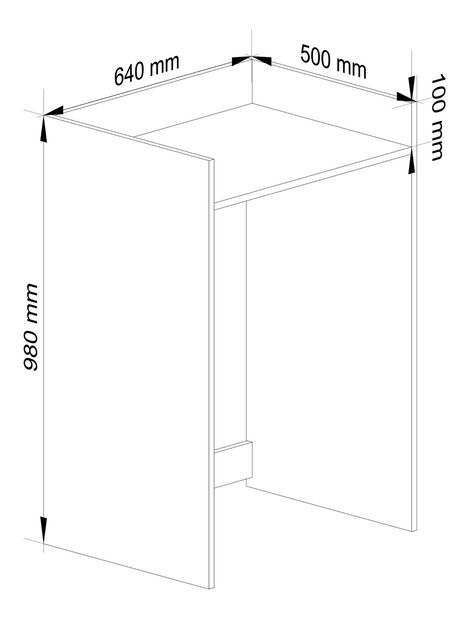Kúpelňová skrinka na práčku Fritas (dub sonoma)