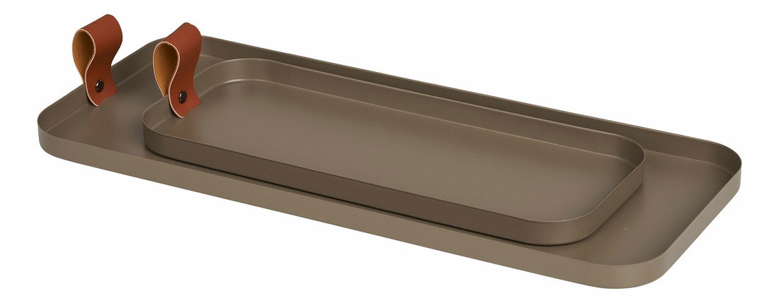 Set 2 ks táciek Tsiveria 9 (hnedá)