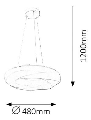 Viseća svjetiljka Gisele 2266 (bijela)