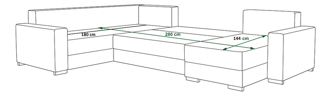 Colțar Pearle 3 (Alb + Gri) (D)