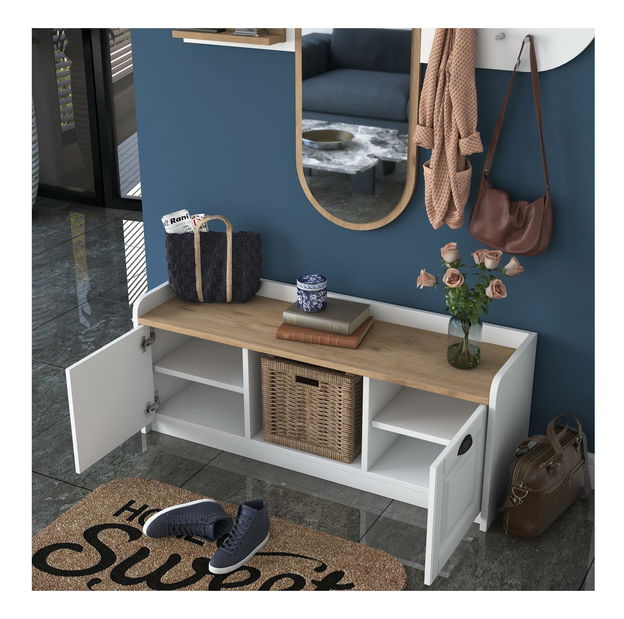 Mobilier hol Vosiku 3 (alb + nuc)