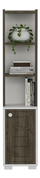 Regál Kovala (biela + orech) 