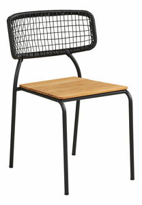Záhradná stolička Noveria (prírodná + čierna)