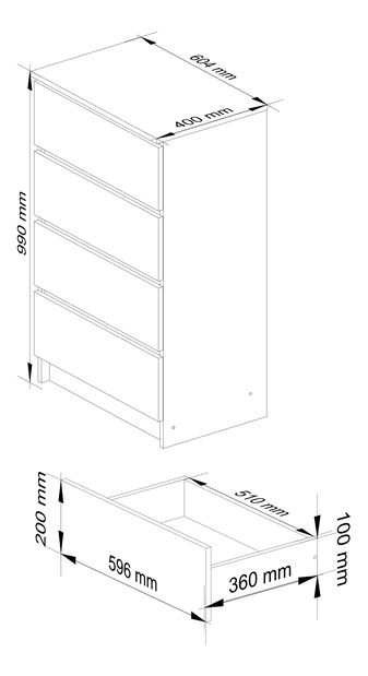 Komód Kadir Típus2 (szonoma tölgy + wenge)