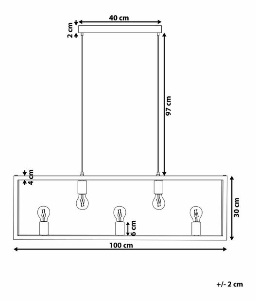Viseća lampa Baya (mjed)