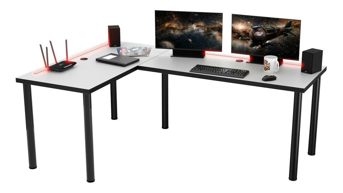 Pisaći stol Nyrm (bijela)