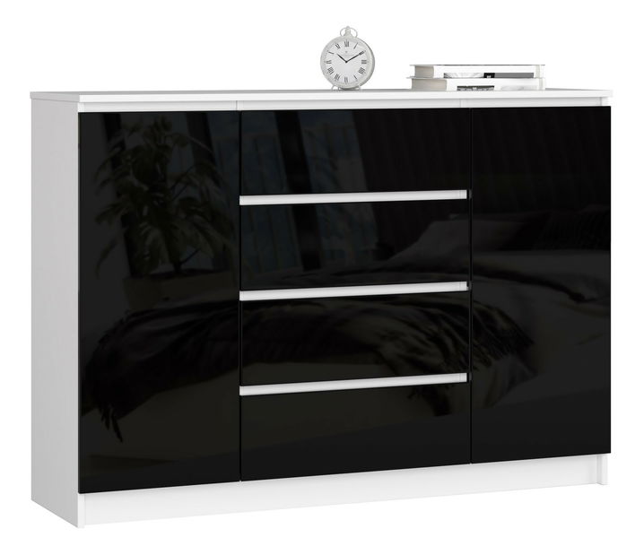 Komód Keanu IV (fényes fekete)